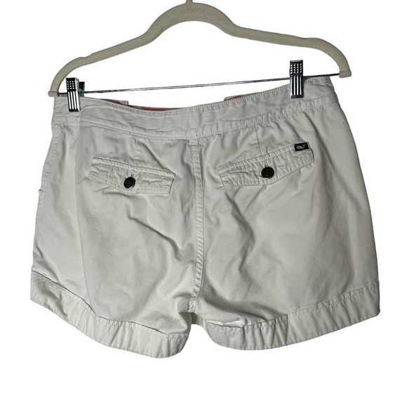 Vineyard Vines Women's Nautical Sailor Shorts in White w/Button Details Size 8 - Picture 2 of 4